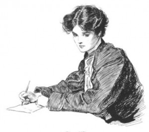 writing woman