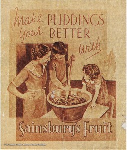 Sainsbury's Christmas pudding advert c.1920's.